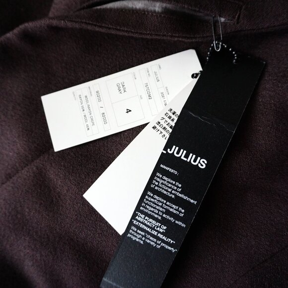 BNWT AW21 JULIUS "RESILIENCE" HIGN NECK COAT 4 - Picture 8 of 11